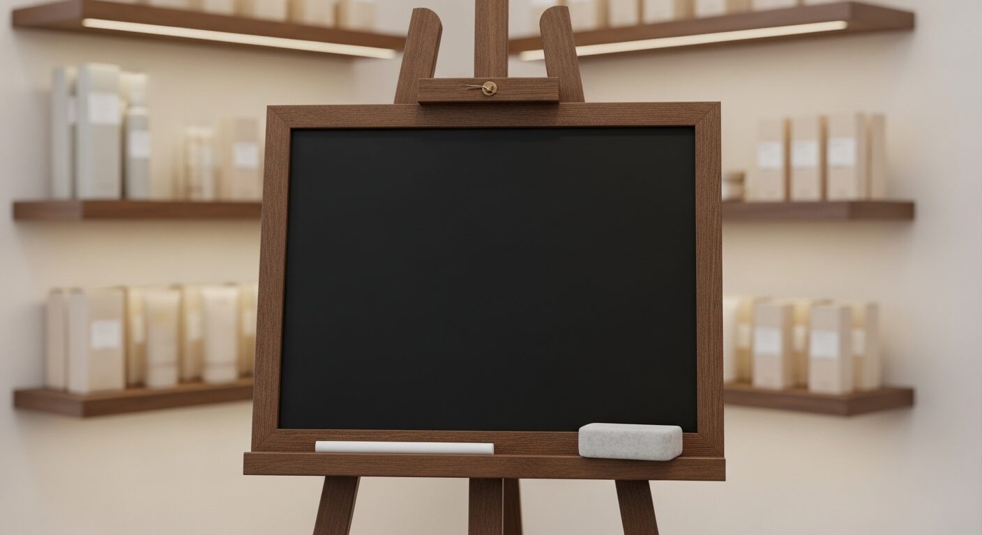 リピート率が上がる！店販商品が売れるブラックボード見本