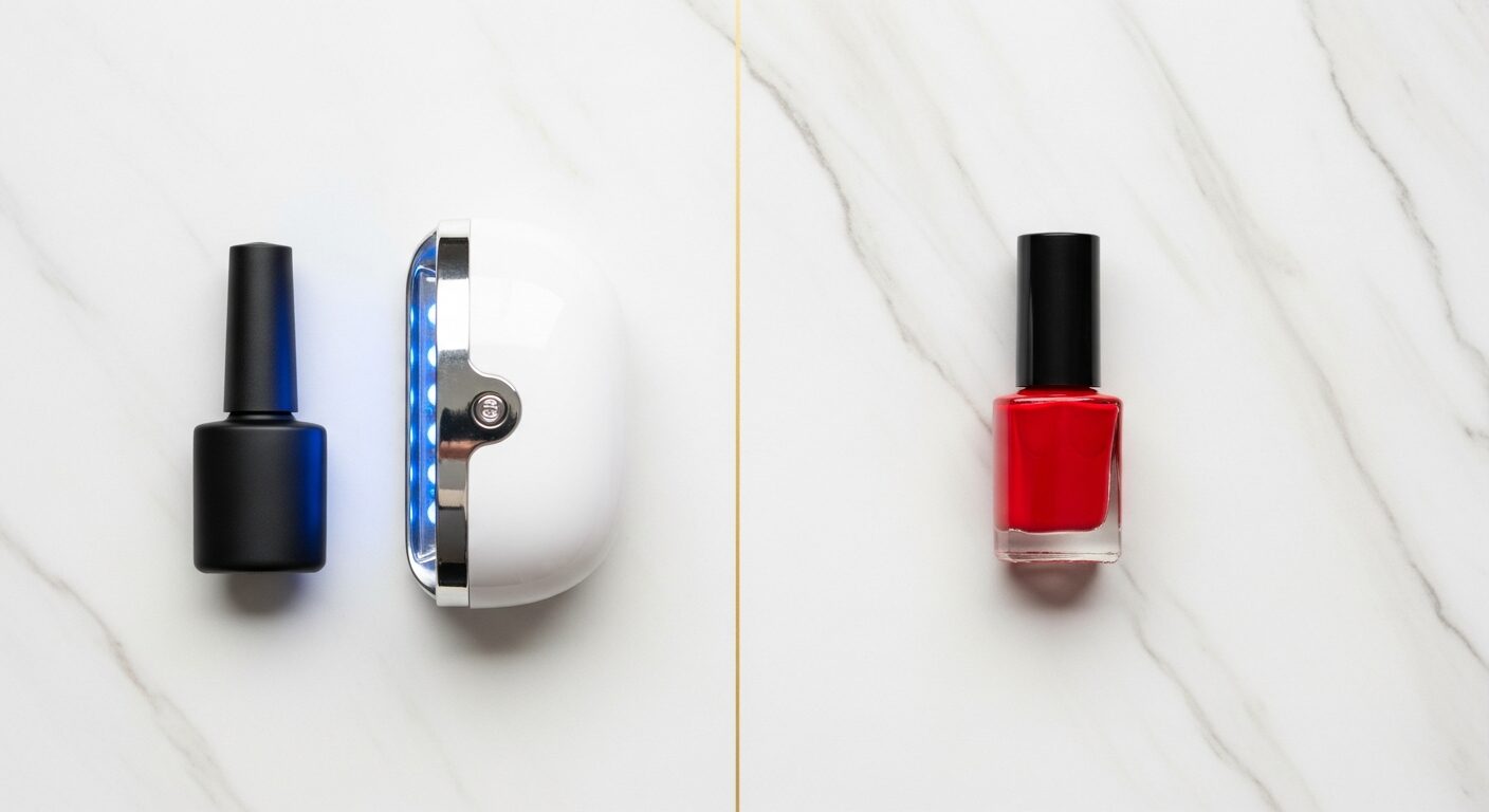 【項目1】画像 - タイトル: 「ジェルネイルとマニキュアの違いは？サロン導入完全ガイド」